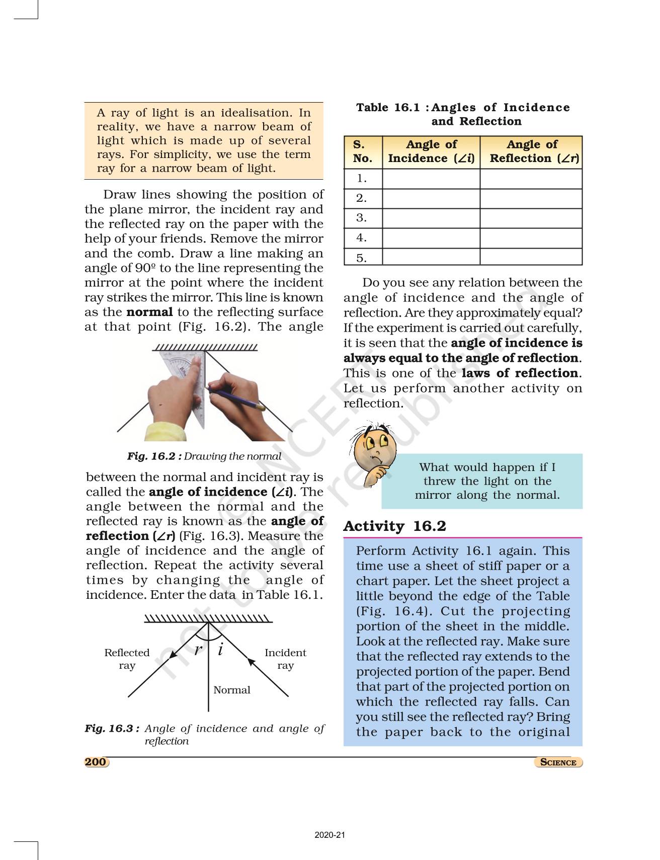 Light - NCERT Book Of Class 8 Science